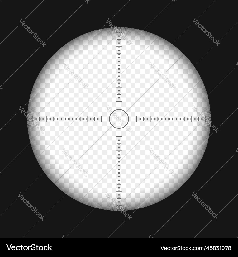 Monocular view with scale and transparent Monocular view with scale and transparent vector image