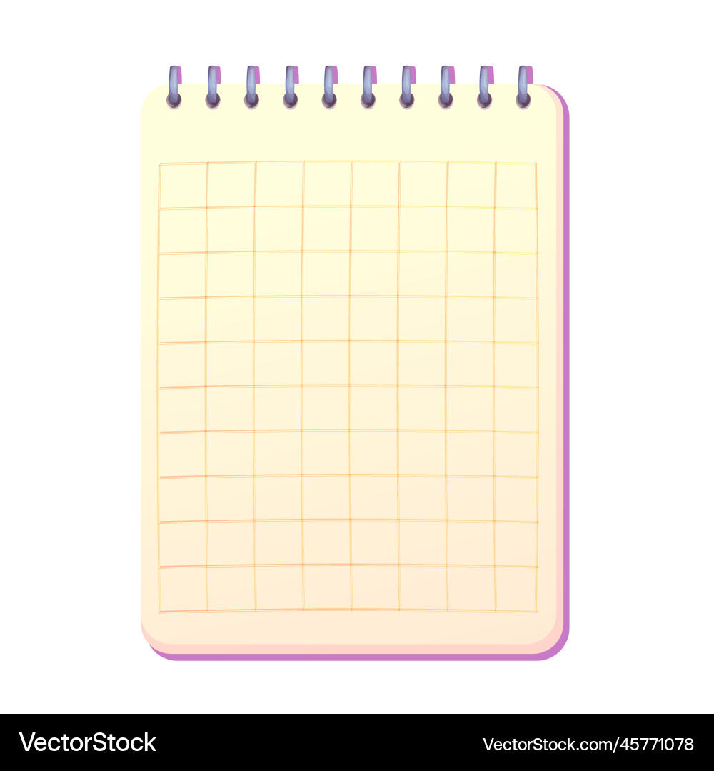 Notebook empty paper for notes journal Notebook empty paper for notes journal vector image