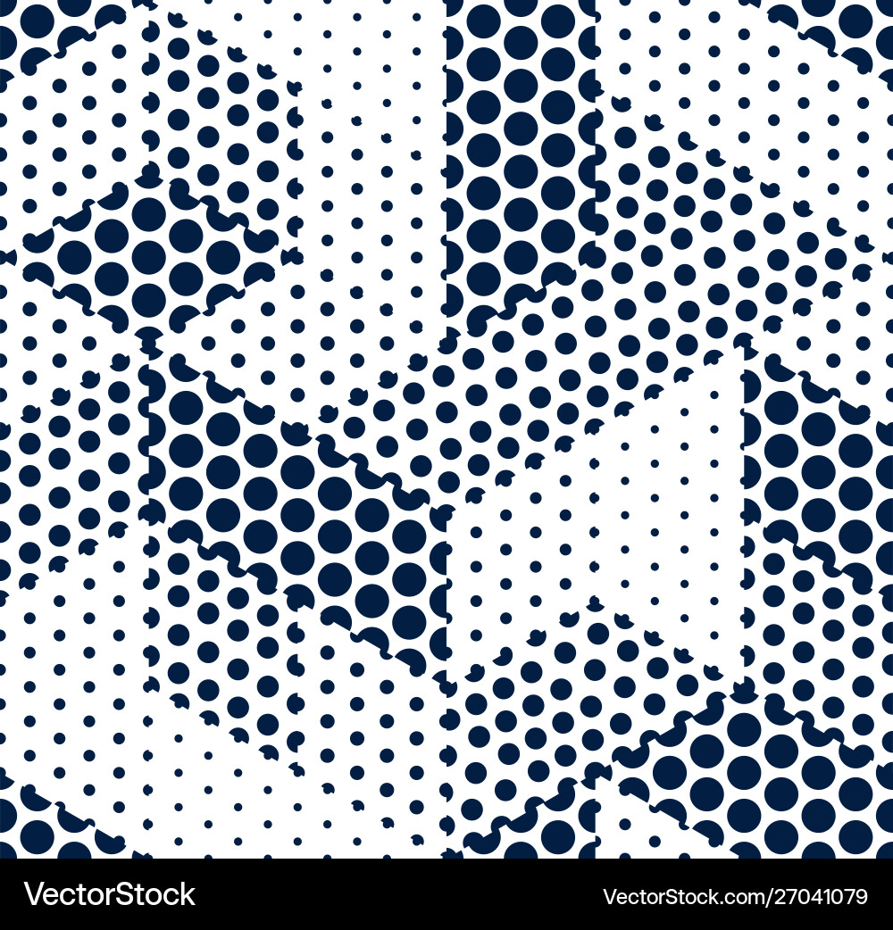 3d dotted cubes seamless pattern background dots 3d dotted cubes seamless pattern background dots vector image