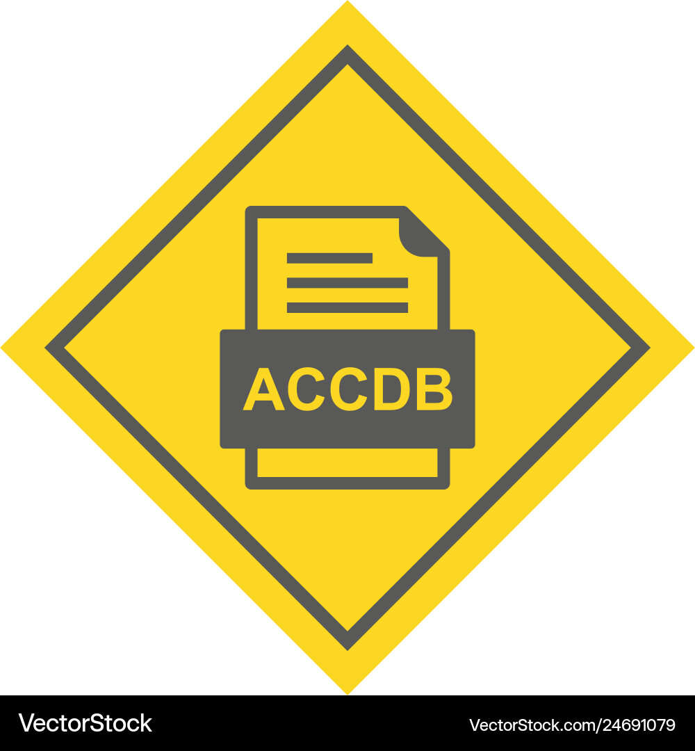 Accdb file document icon Vector Image