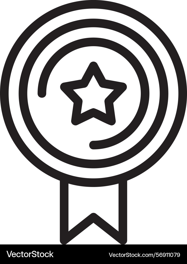 Badge linear style icon design Vector Image