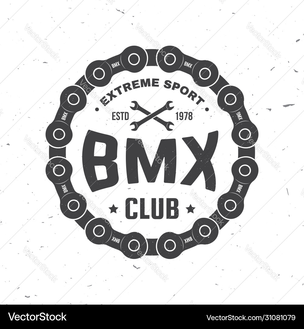 Bmx extreme sport club badge concept Bmx extreme sport club badge concept vector image