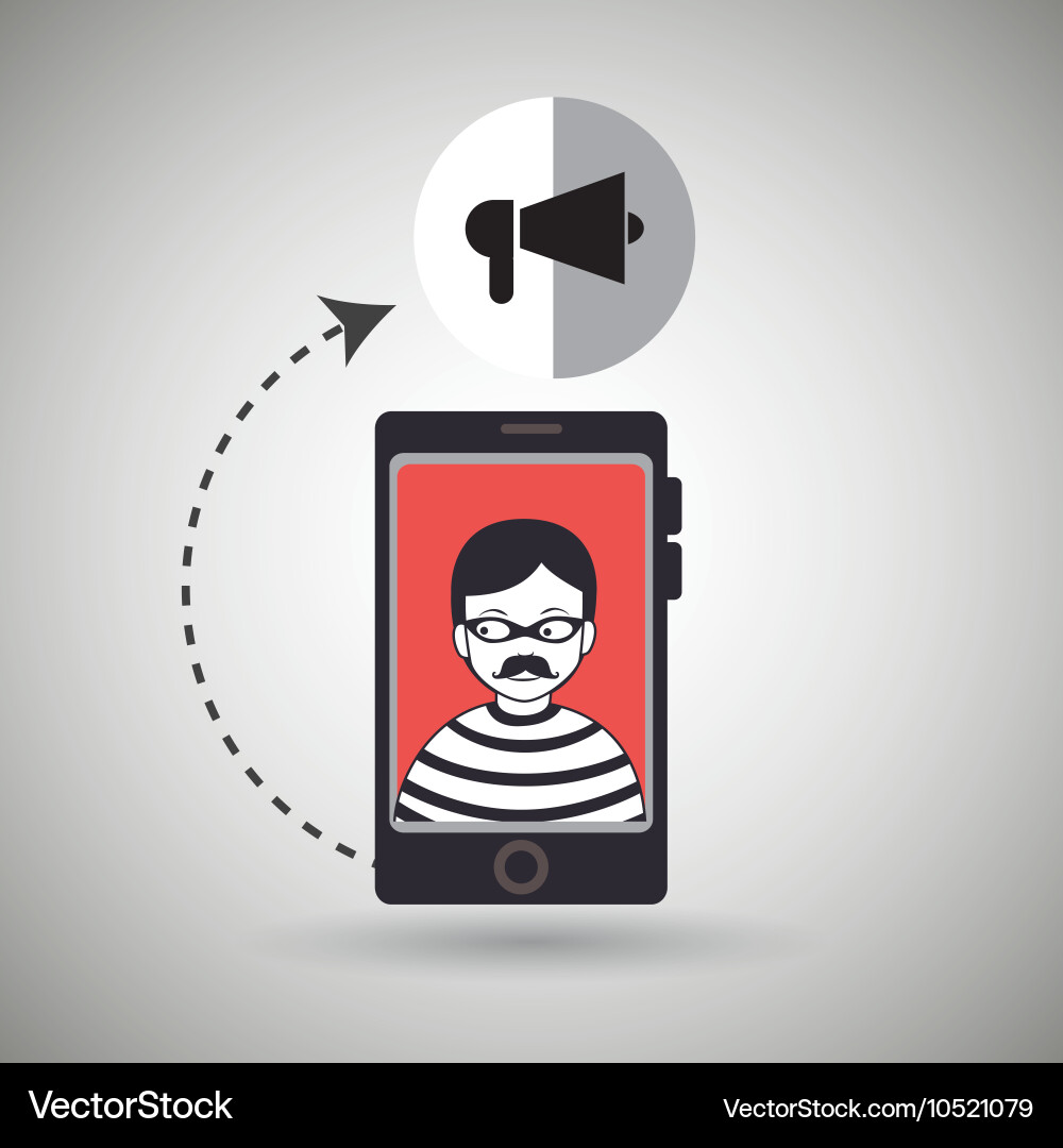 Cellphone hacker app icons vector image