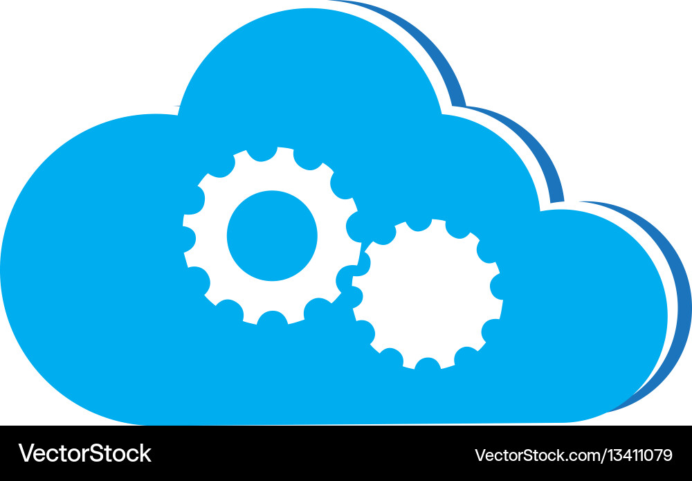 Cloud computing vector image