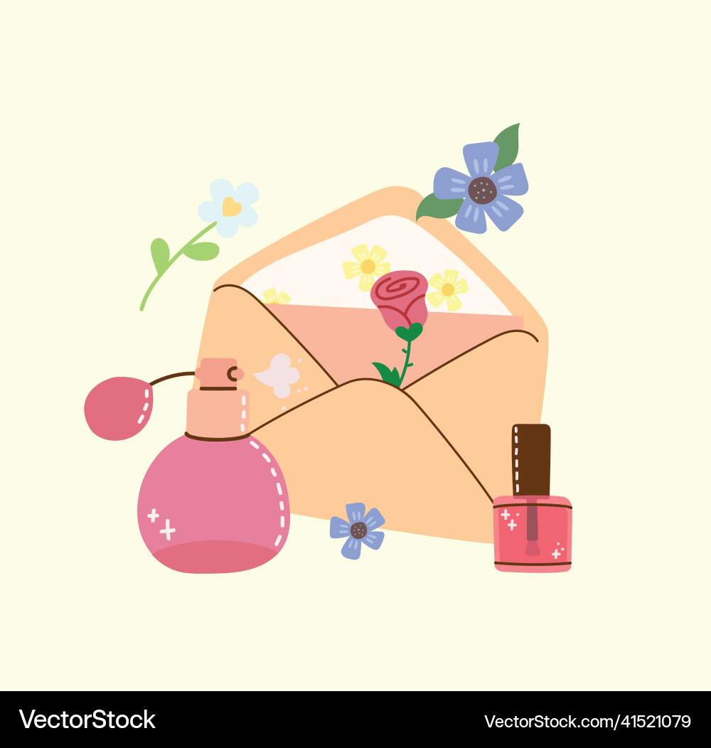 Collection of different envelopes with mail vector image