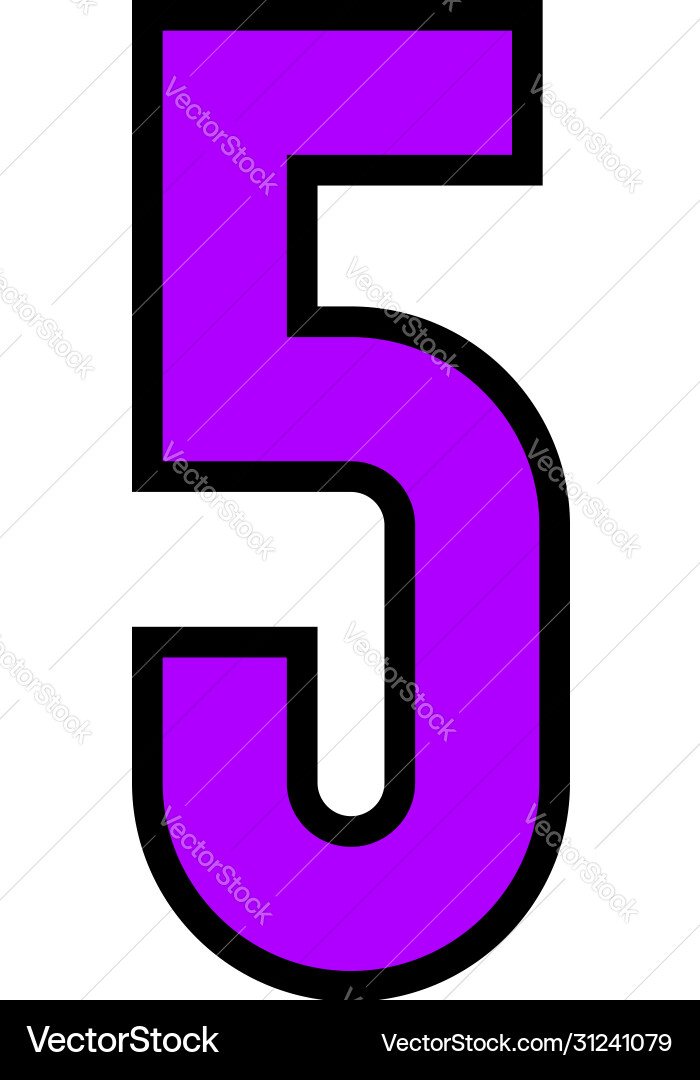 Colored font alphabet in simple style number one Colored font alphabet in simple style number one vector image