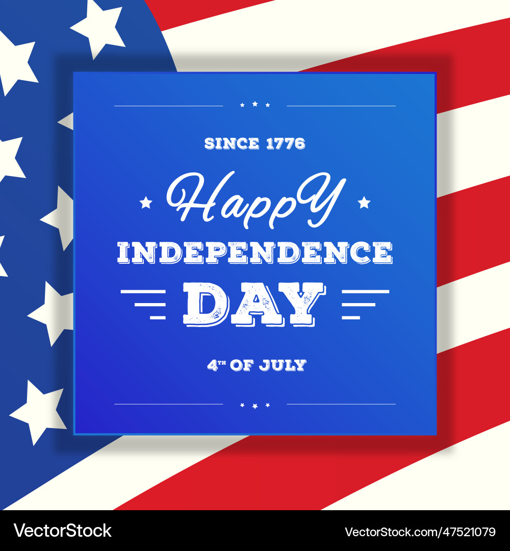 Fourth of july sale card happy independence day Fourth of july sale card happy independence day vector image