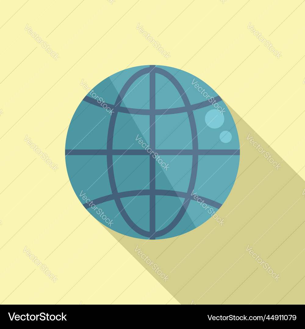 Globe icon flat computer window vector image