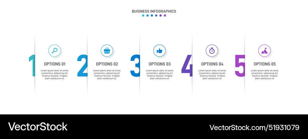 Horizontal Progress Timeline with Arrows vector image