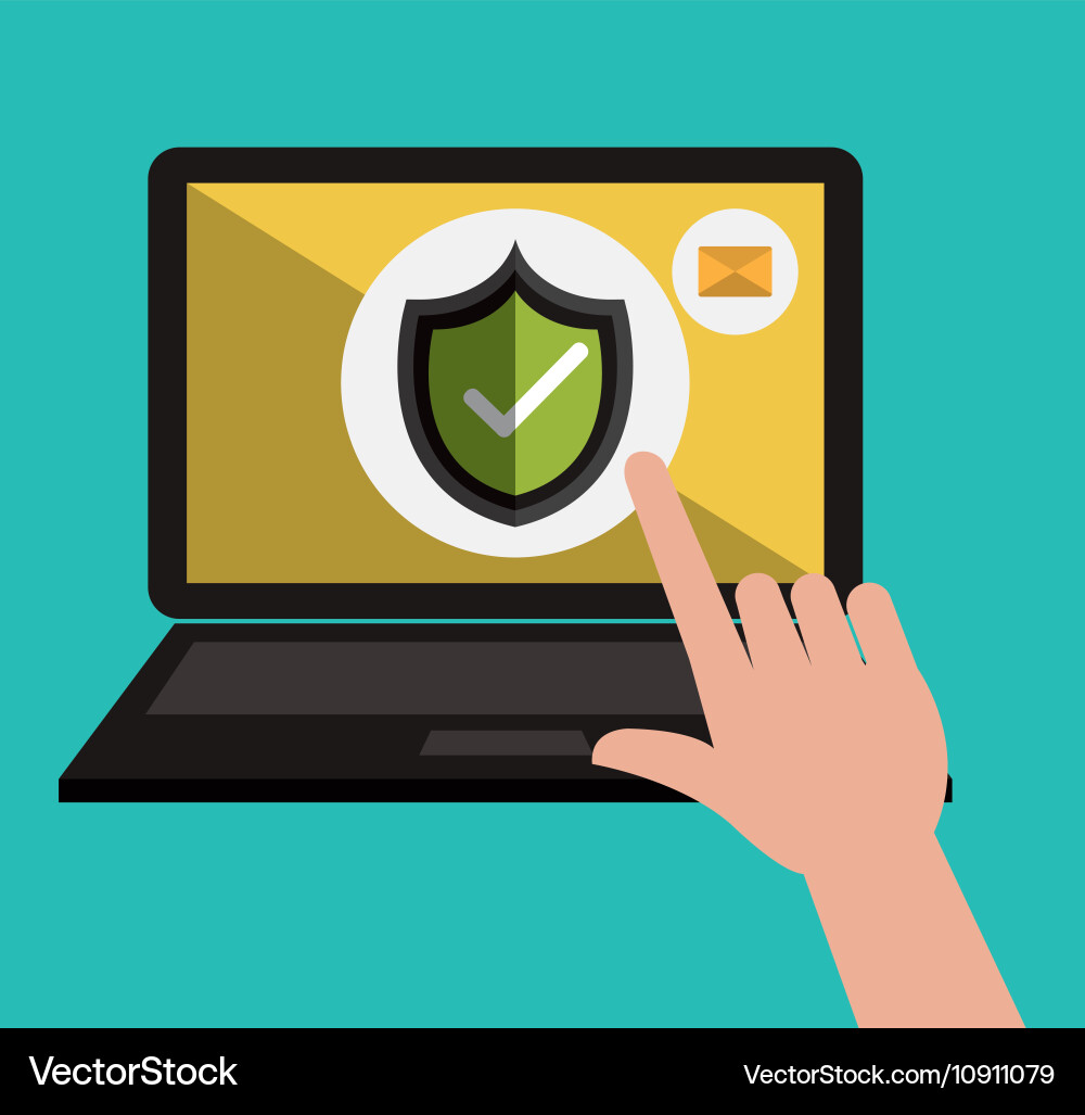 Informatic security system design vector image