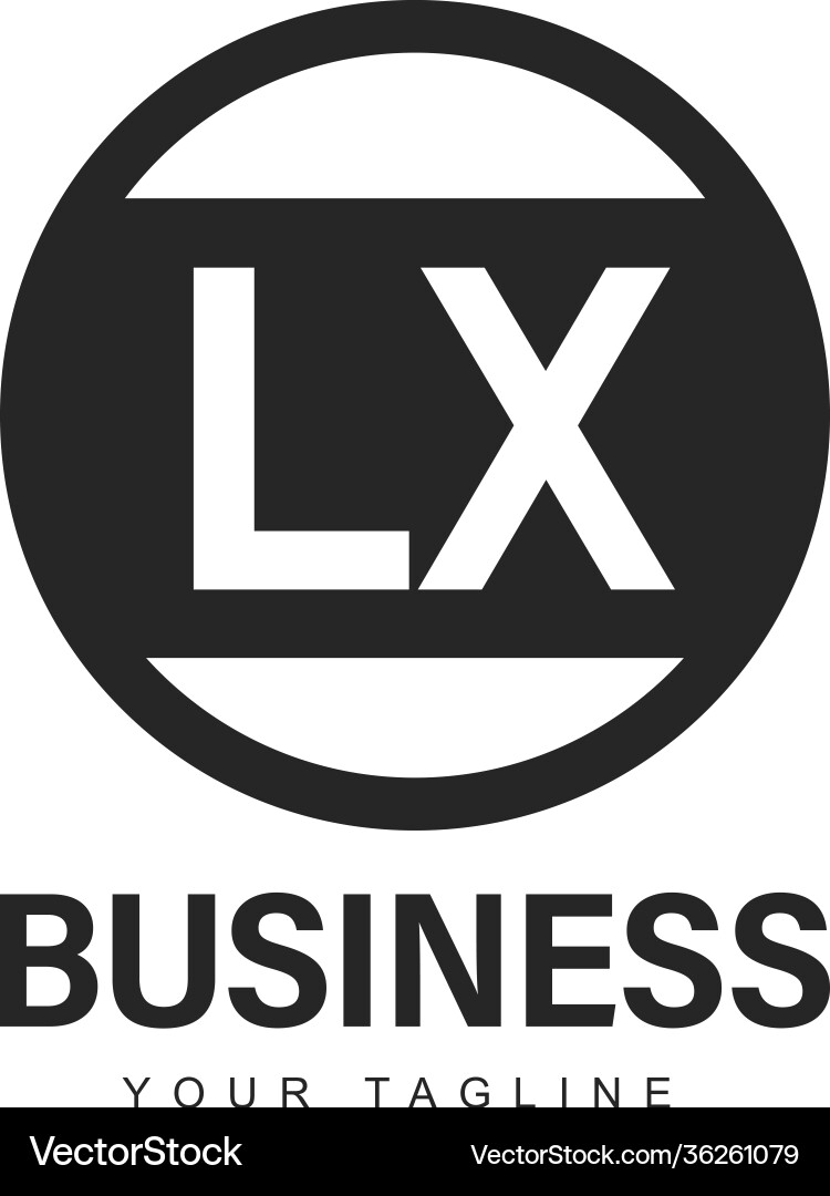 Lx initial a logo design with abstract style Lx initial a logo design with abstract style vector image