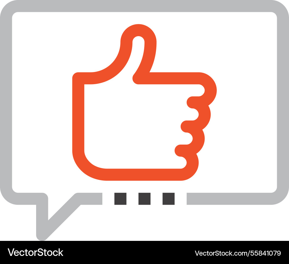 Message bubble flat line web icon concept Message bubble flat line web icon concept vector image