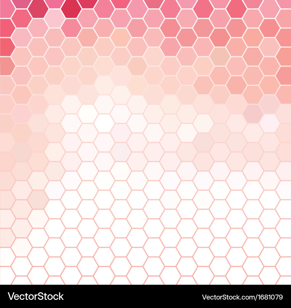 Pink and White Hexagonal Grid Vector Image