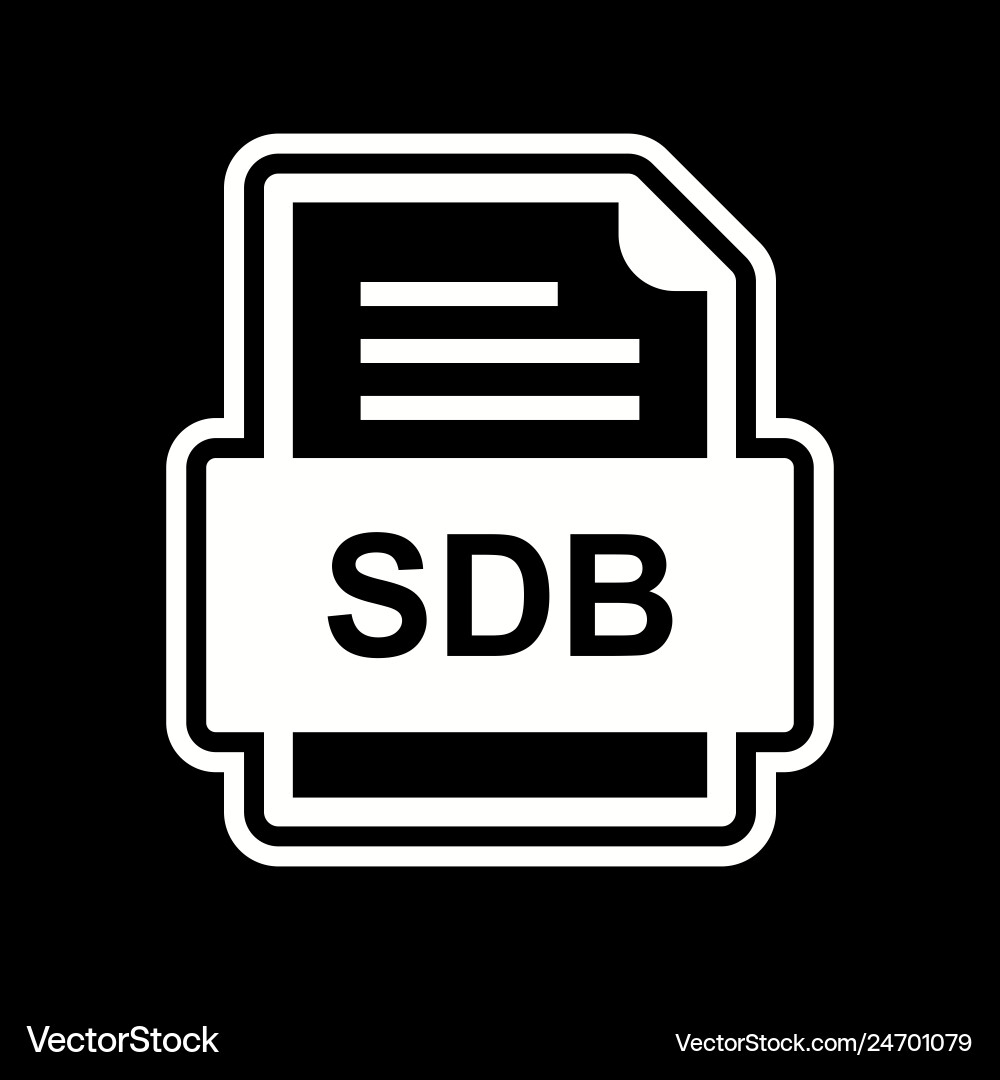Sdb file document icon Vector Image
