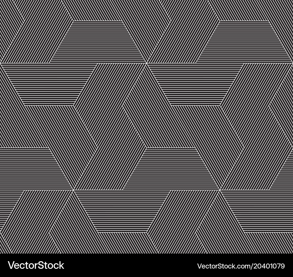 Universal repeating abstract shape in black vector image