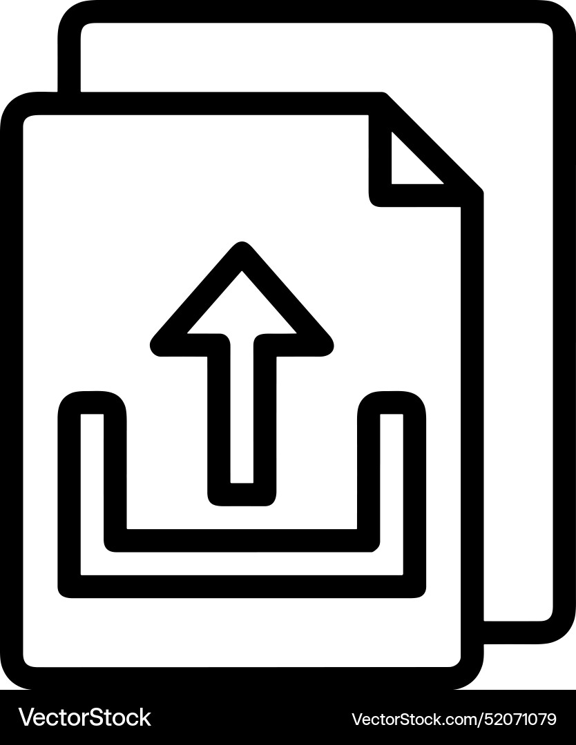 Upload outline icon symbol image Vector Image