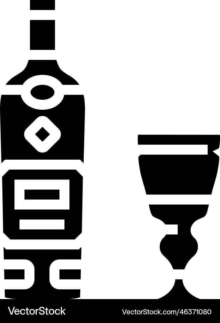 Absinth Trinkflaschen-Glyphen-Symbol Absinth Trinkflaschen-Glyphen-Symbol vektorbild