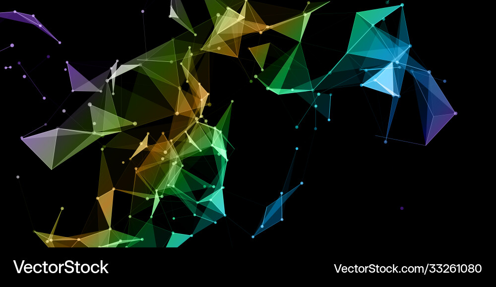 Abstract background with a colourful network vector image
