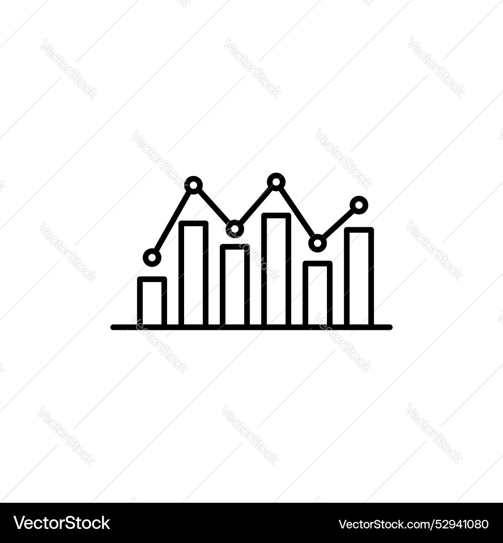 Chart histogram icon set finance graph diagram Chart histogram icon set finance graph diagram vector image