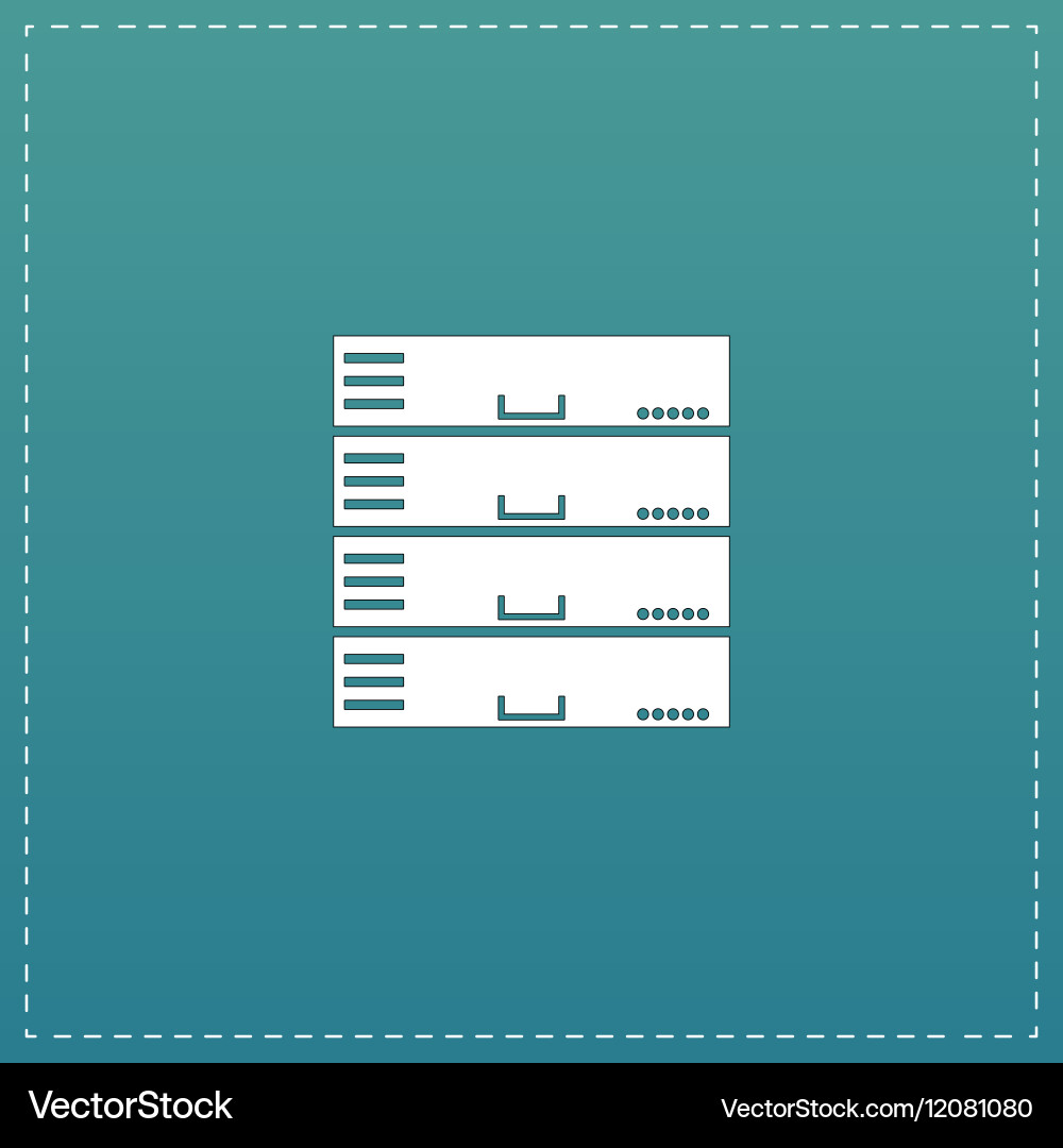 Computer server icon flat design vector image