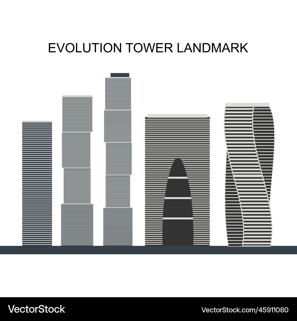 Evolution tower moscow international business Evolution tower moscow international business vector image
