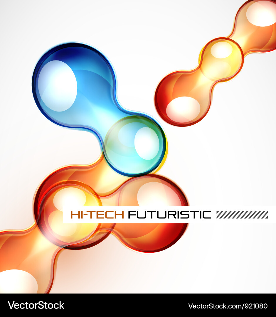 Glossy bubble abstract background Vector Image