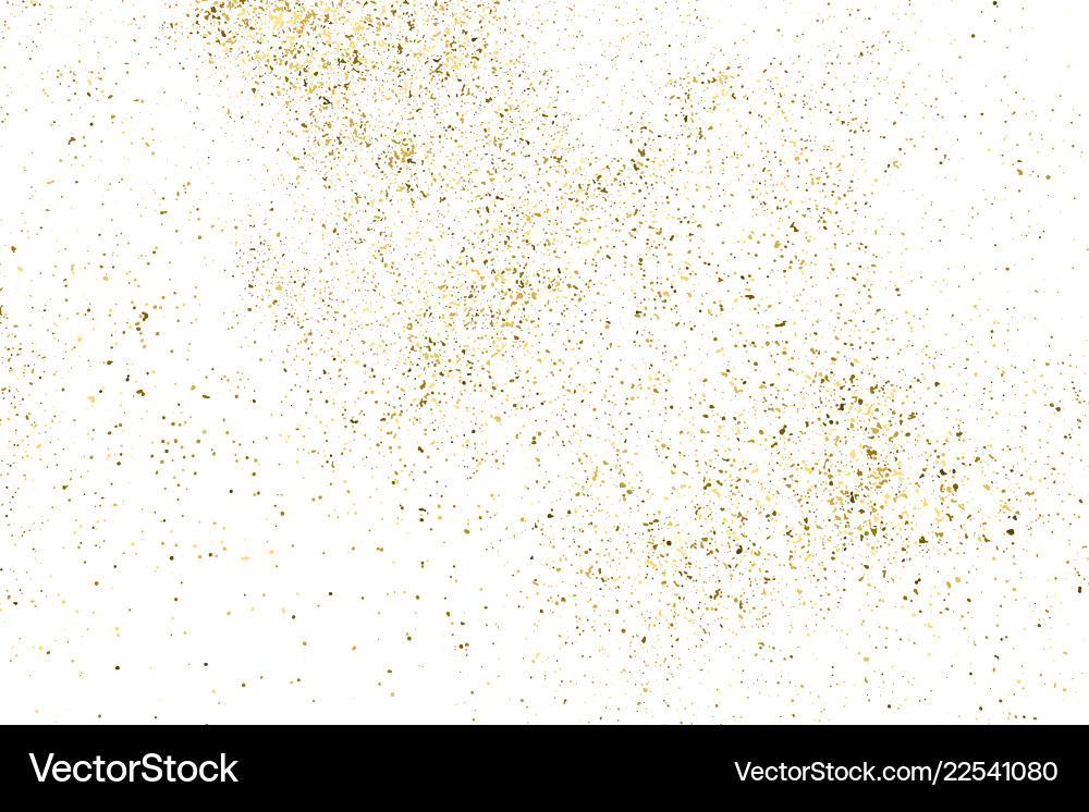 Gold glitter texture isolated on white vector image