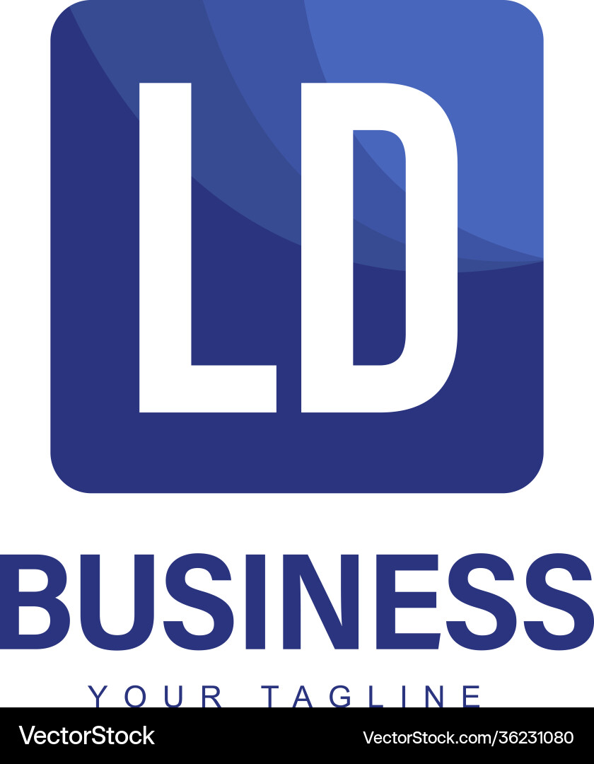 Ld initial a logo design with abstract style Ld initial a logo design with abstract style vector image