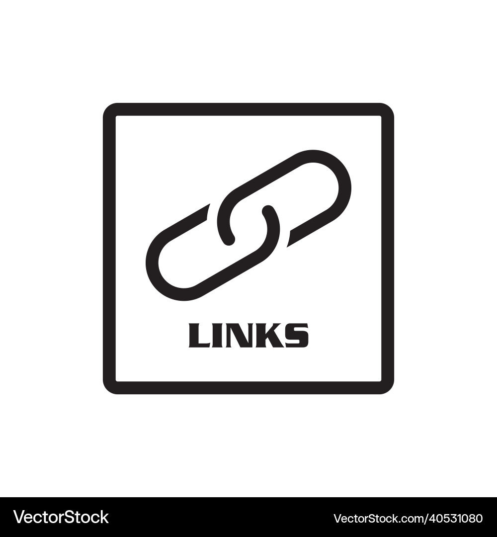 Link icon linked Vector Image