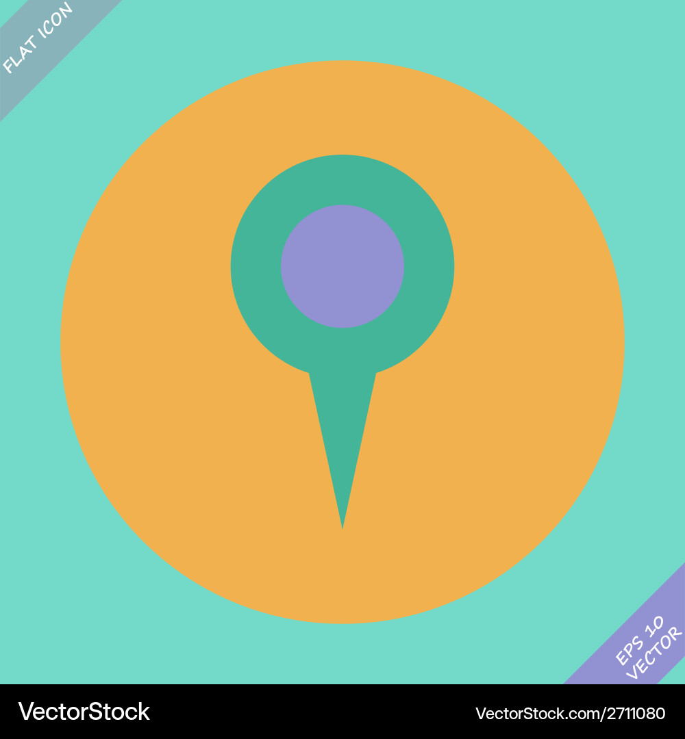 Map pointer icon vector image