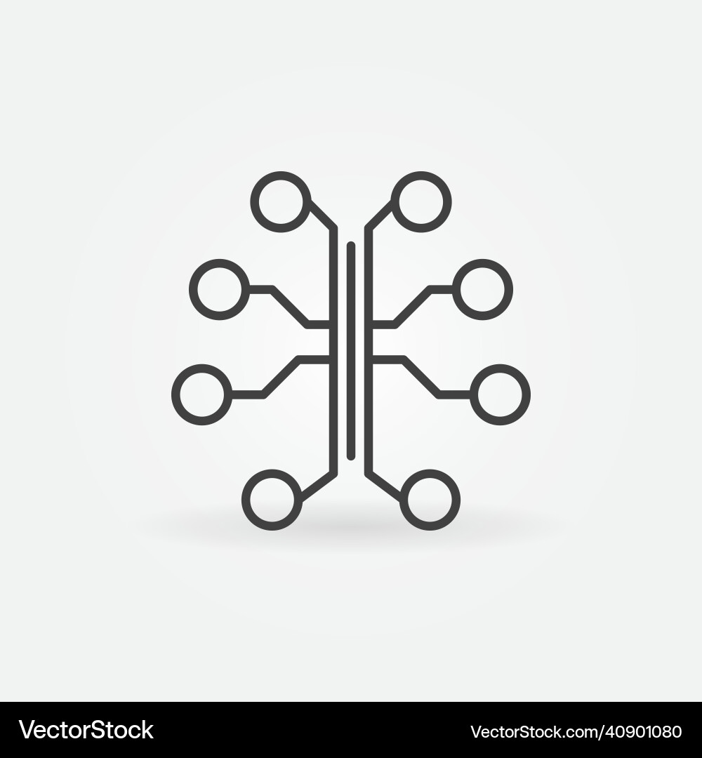 Neural Network Brain Connections vector image
