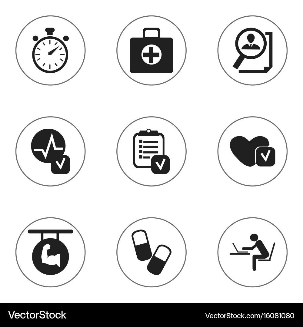 Set of 9 editable complicated icons includes Vector Image