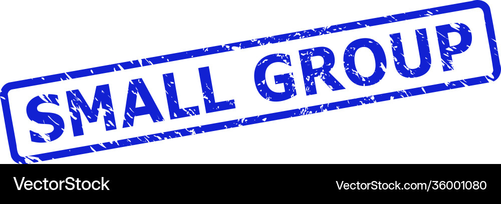 Small group seal with corroded texture and rounded Vector Image