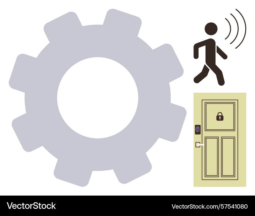Smart access system with sensor technology Smart access system with sensor technology vector image