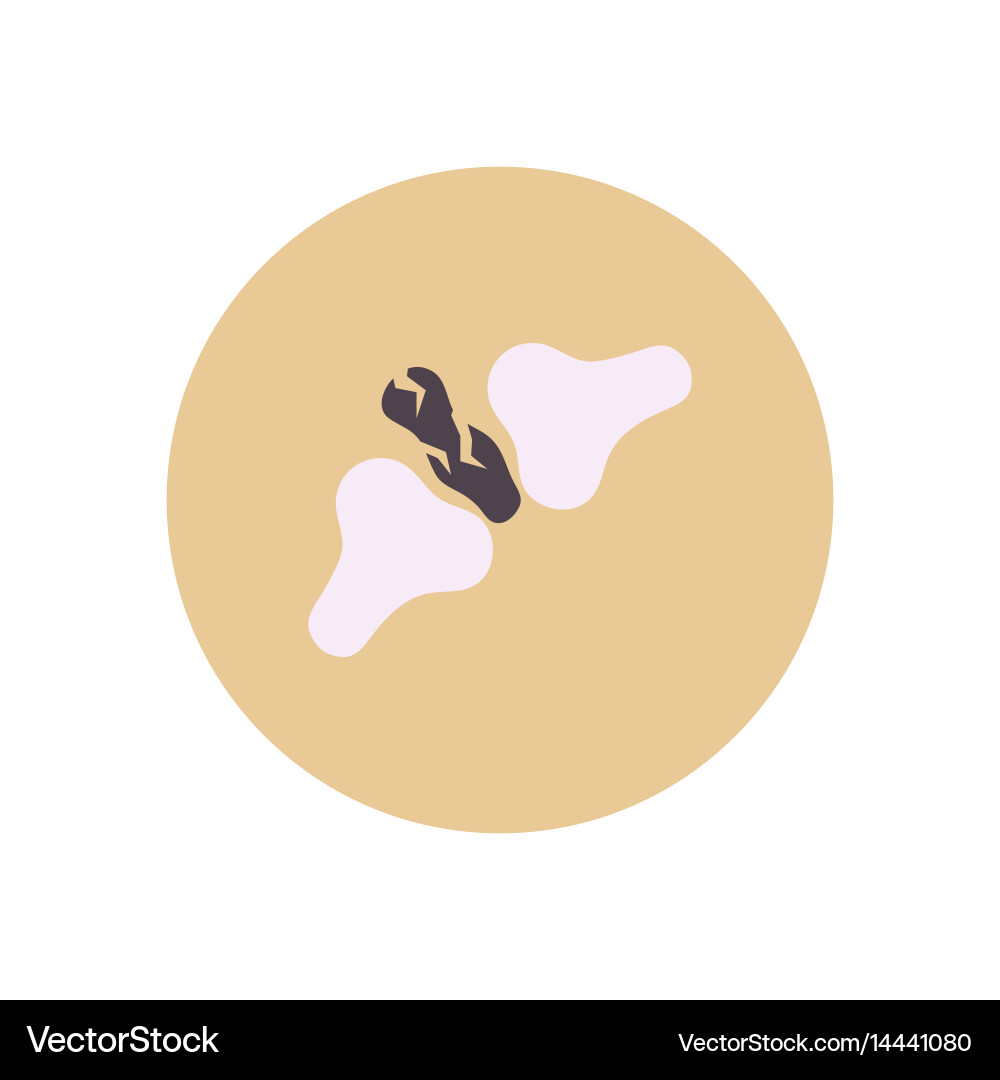 Stylish icon in color circle bone fracture Vector Image