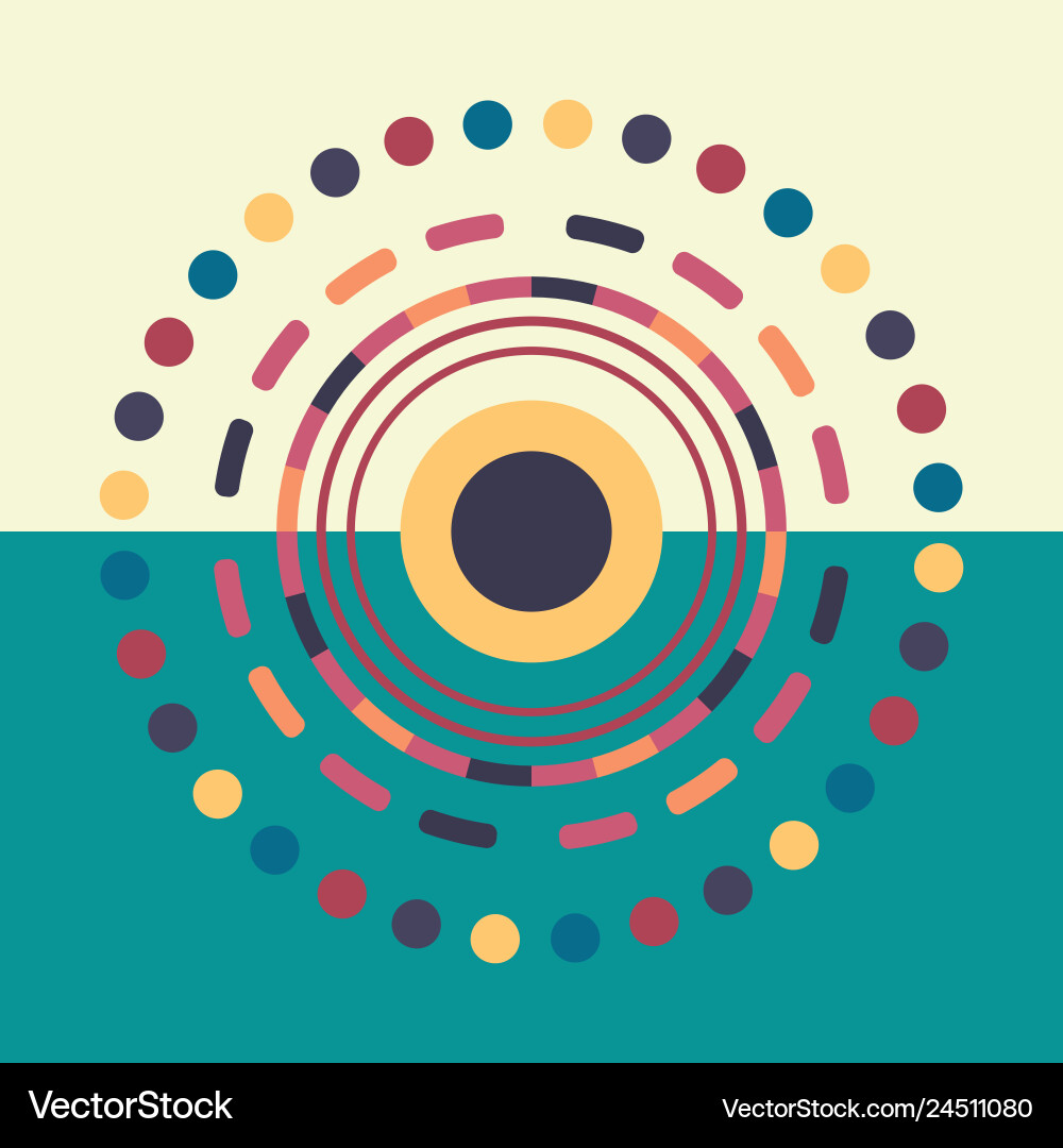 Tech Round Abstract Background vector image