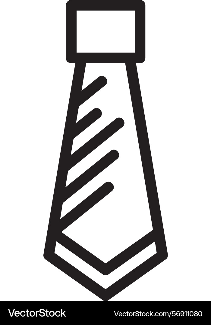 Tie linear style icon design vector image