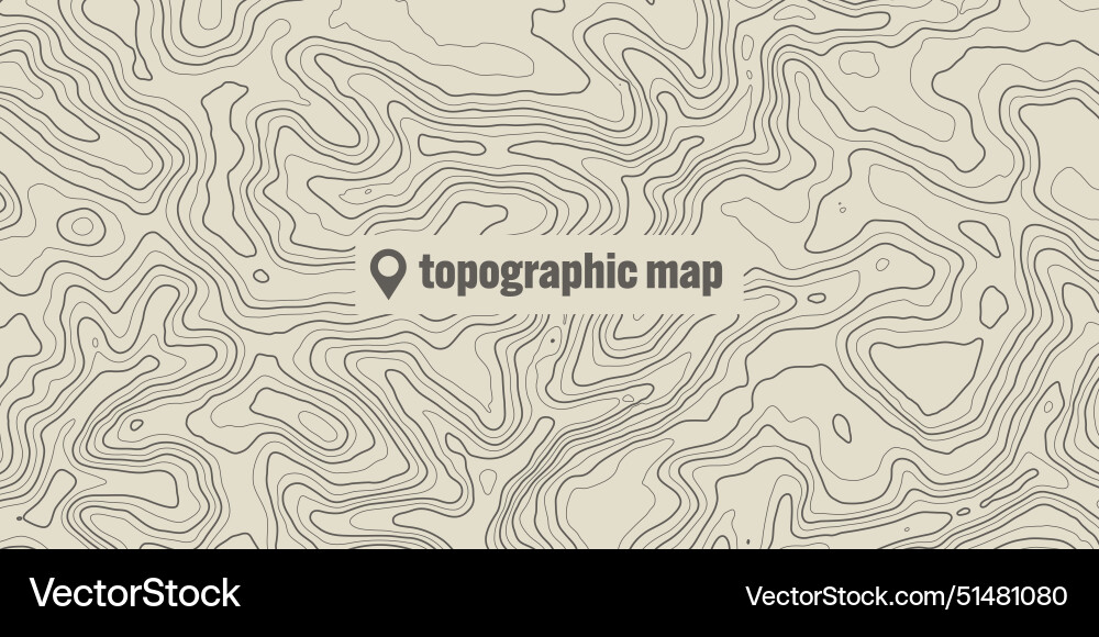 Topographic map with contour lines geographic Topographic map with contour lines geographic Vector Image