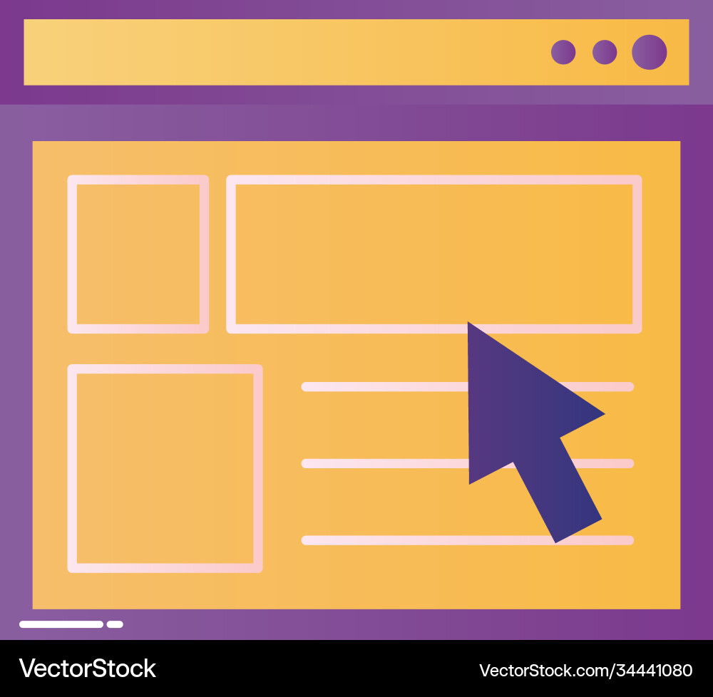 Web hosting with cursor design Vector Image