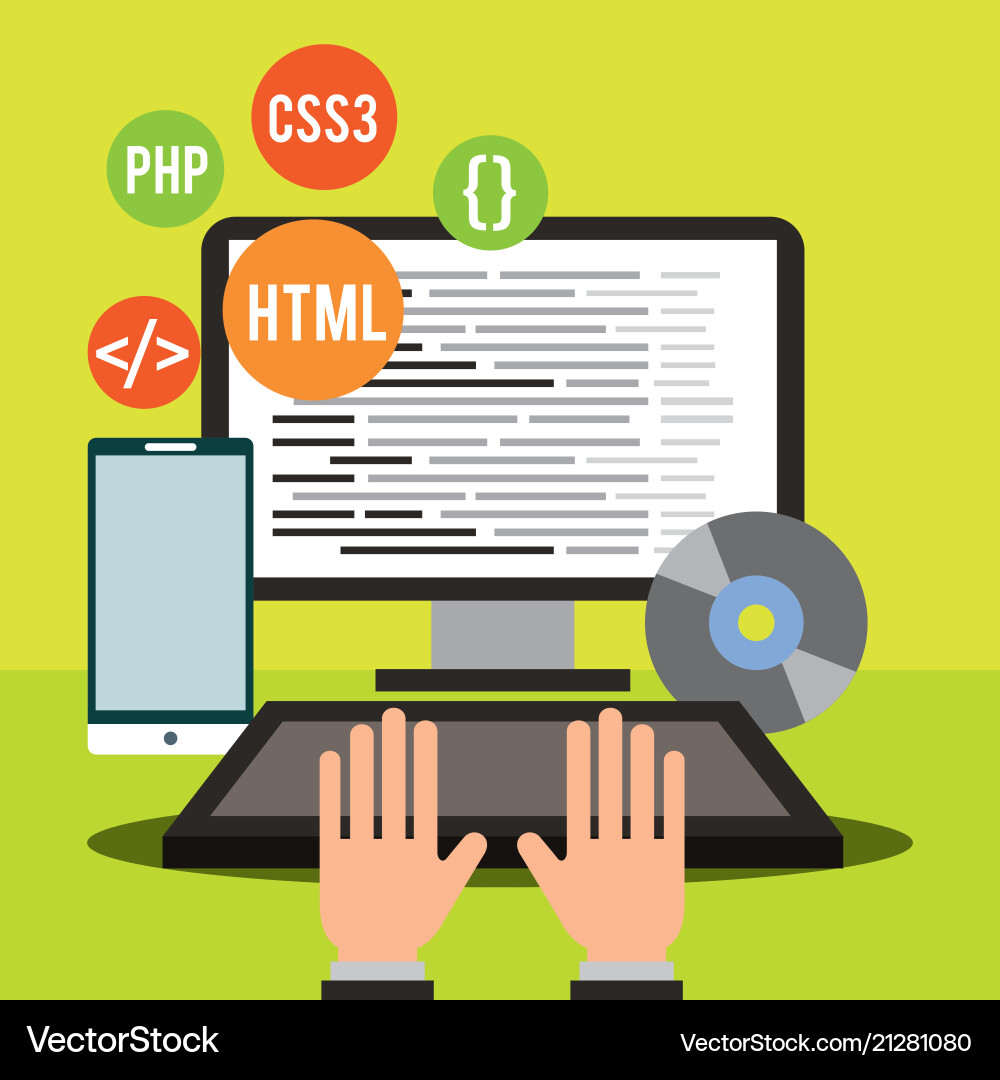 Website der Programmcodierung Website der Programmcodierung vektorbild