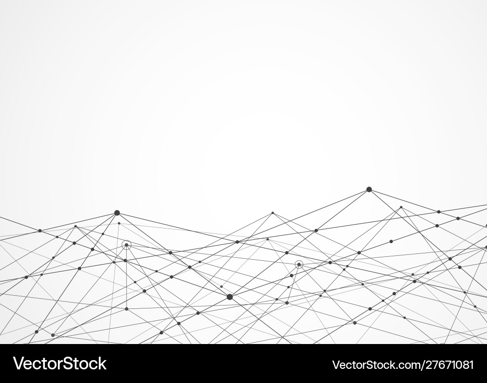 Abstract connecting dots and lines with geometric Abstract connecting dots and lines with geometric vector image