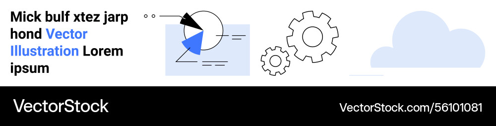 Abstract data analysis with pie chart gears Abstract data analysis with pie chart gears vector image