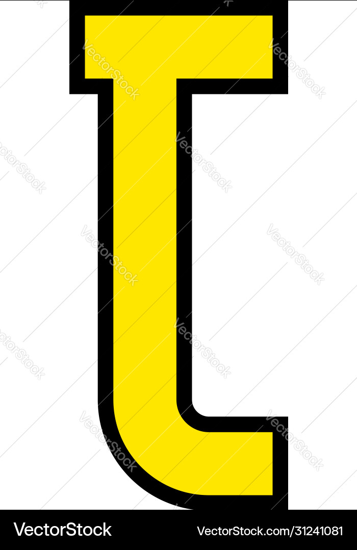 Colored font alphabet in simple style letter Colored font alphabet in simple style letter Vector Image