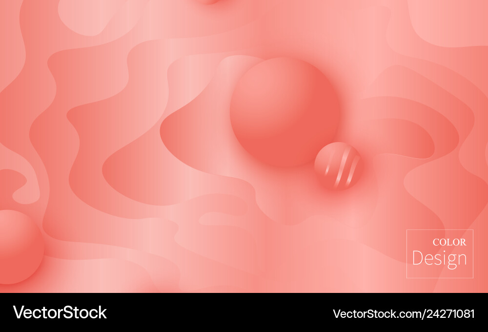 Coral color background fluid shapes pattern Coral color background fluid shapes pattern vector image