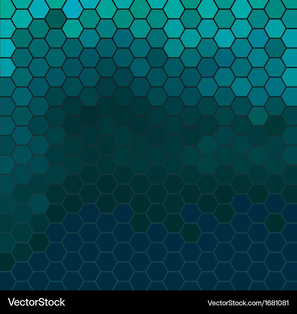 Dark Emerald Hexagonal Texture vector image
