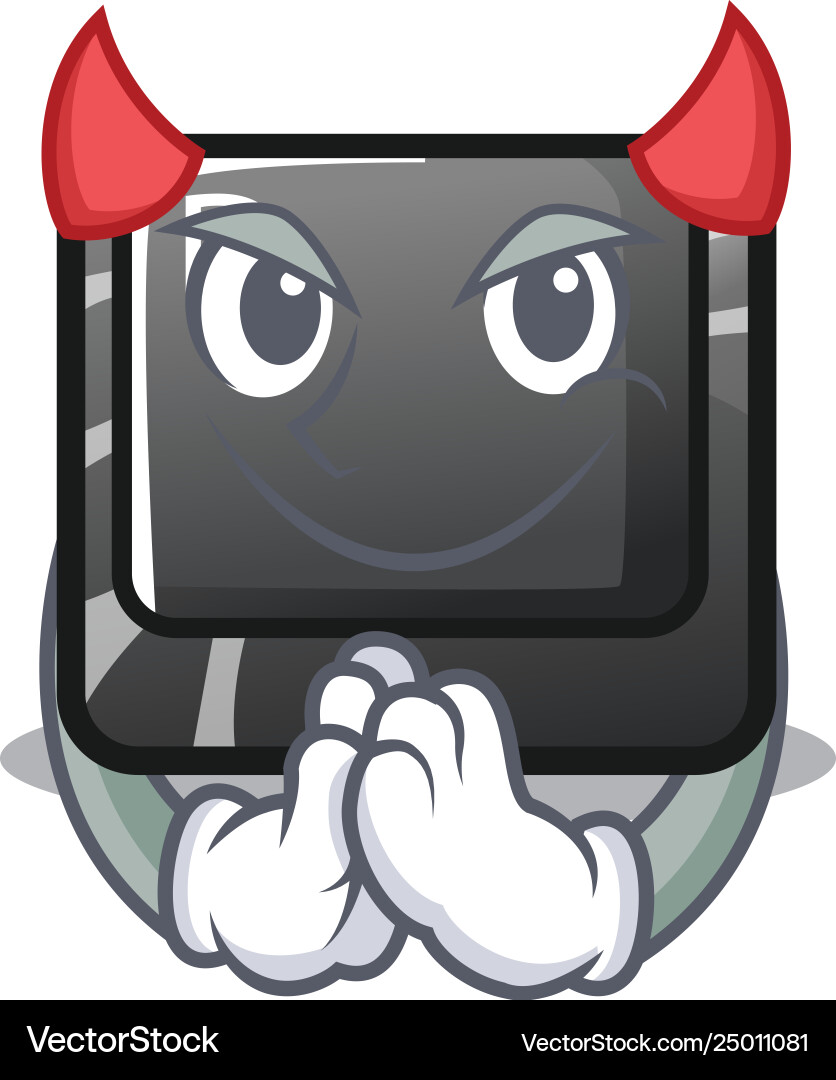 Devil d button installed in game character Vector Image