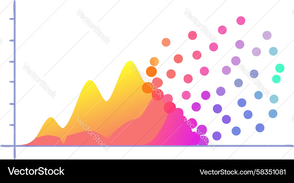 Dynamic Data Scatter Plot Vector Image