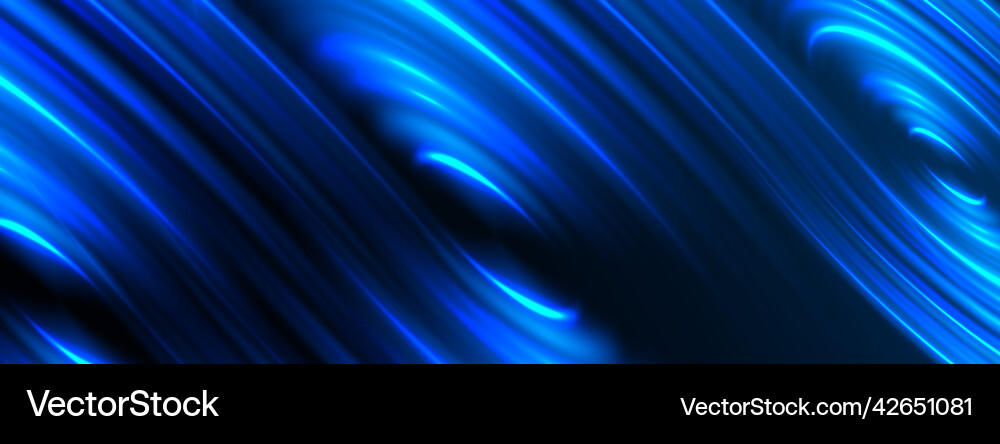 Dynamic round wave blue curved circle structure vector image