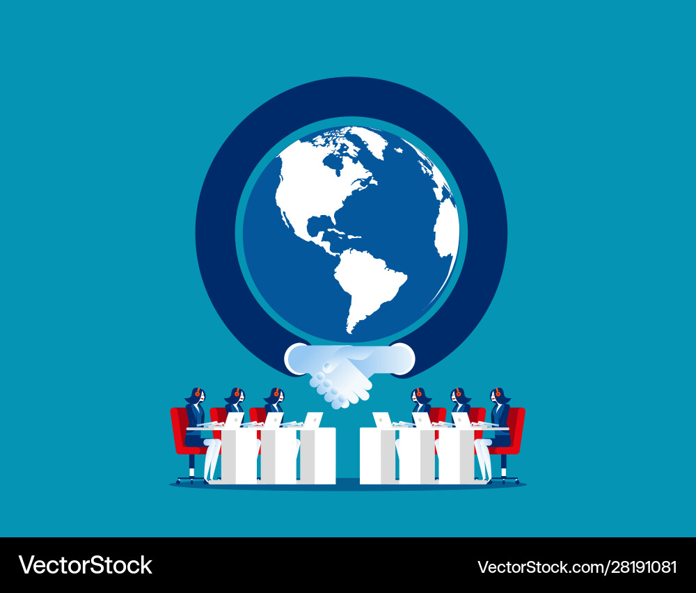 Global communication concept business team Global communication concept business team vector image