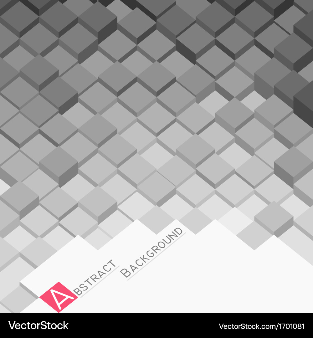 Grey Square Block Abstract Background vector image